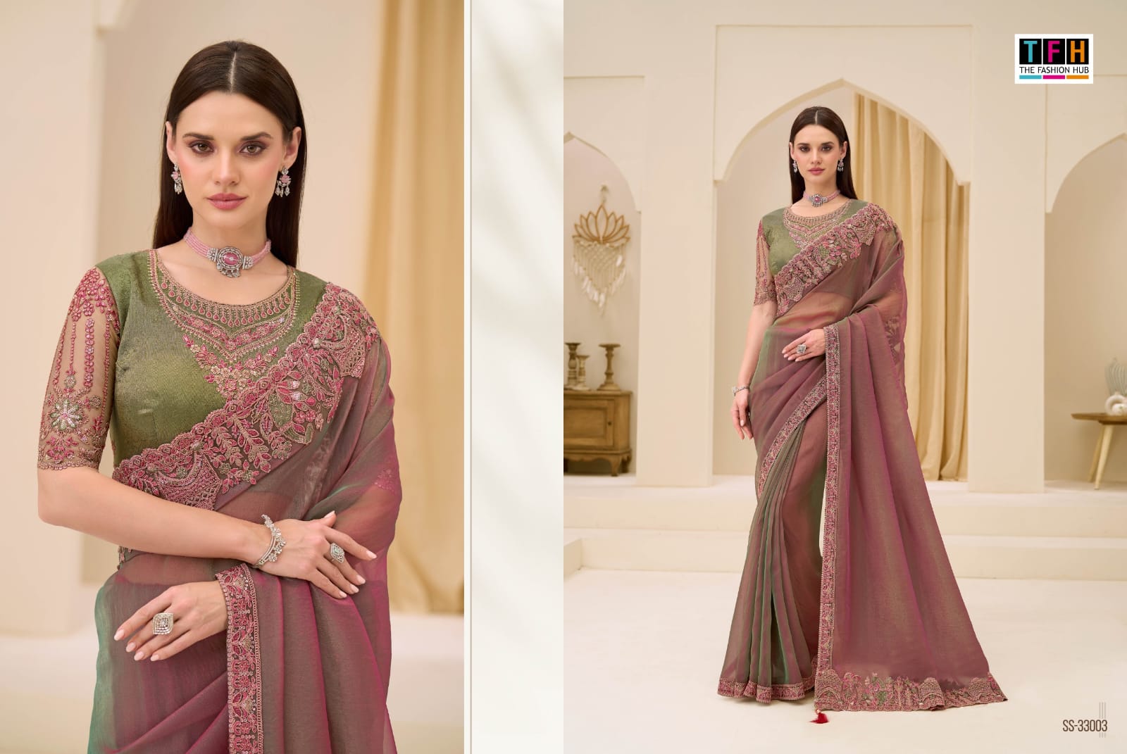 THE SILVER SCREEN PRESENT 33000 SERIES FANCY SAREE SERIES 33001-33018 10