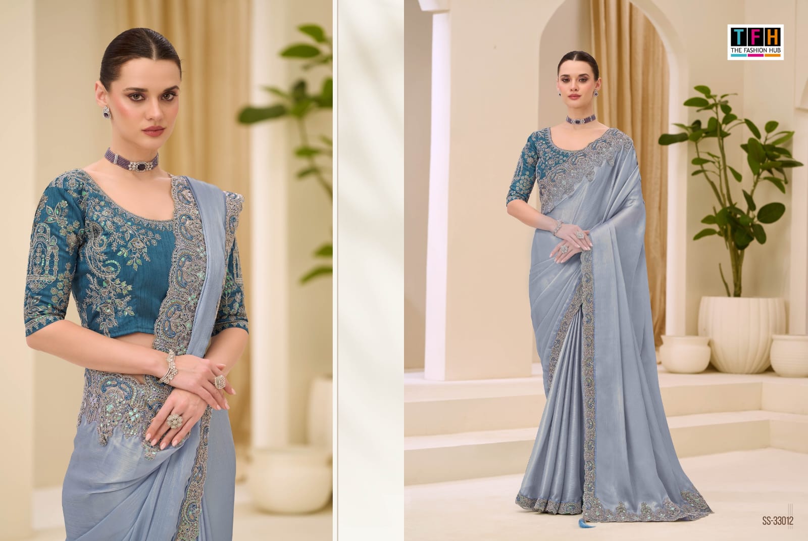 THE SILVER SCREEN PRESENT 33000 SERIES FANCY SAREE SERIES 33001-33018 9