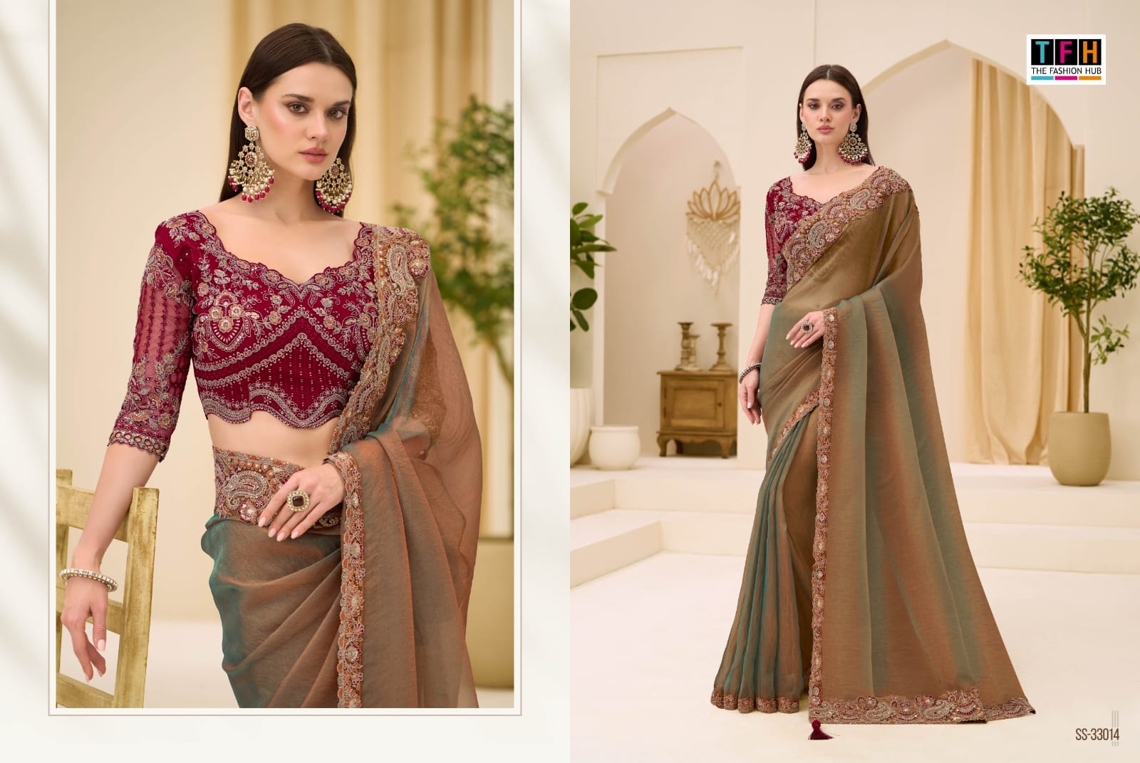 THE SILVER SCREEN PRESENT 33000 SERIES FANCY SAREE SERIES 33001-33018 18
