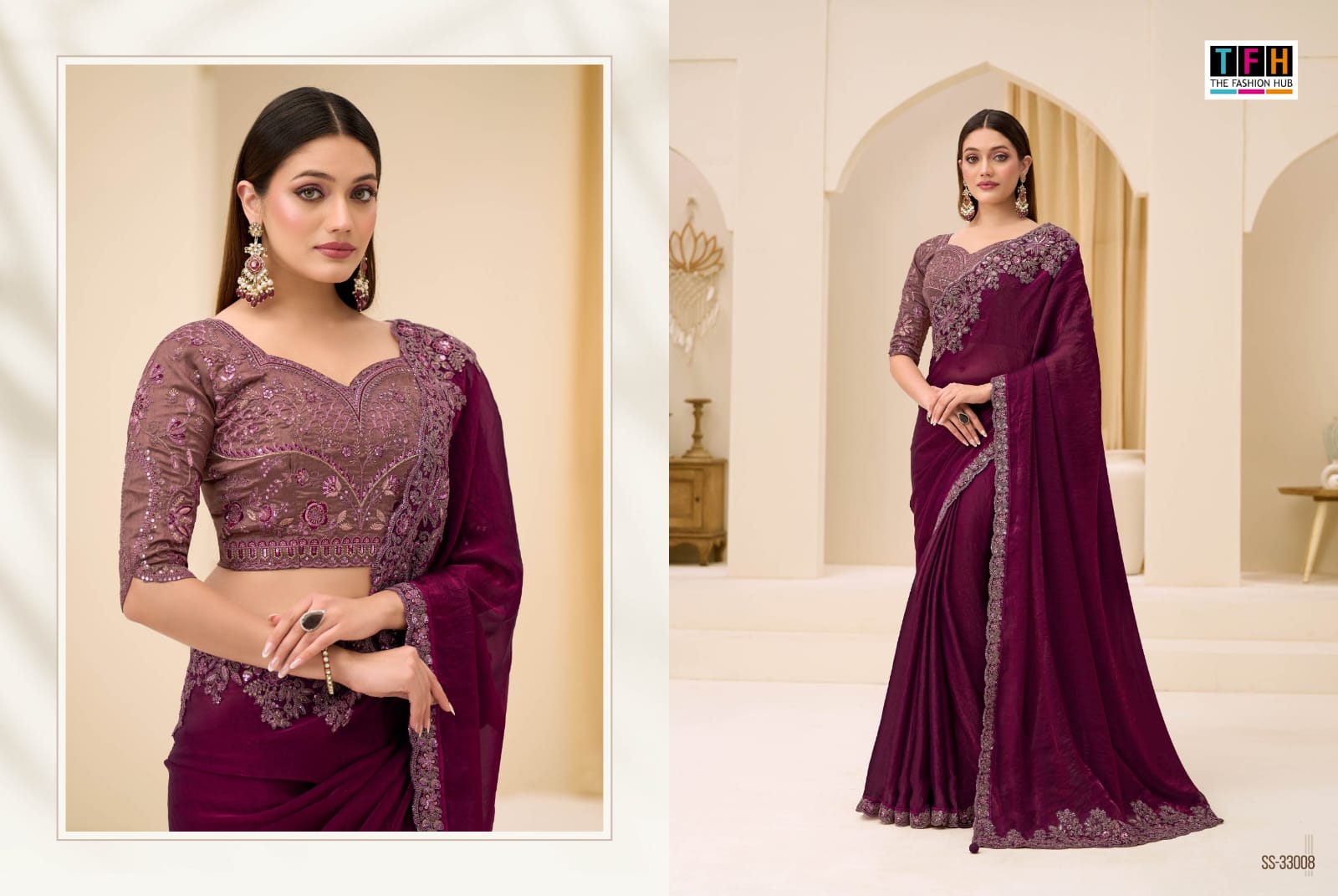 THE SILVER SCREEN PRESENT 33000 SERIES FANCY SAREE SERIES 33001-33018 11