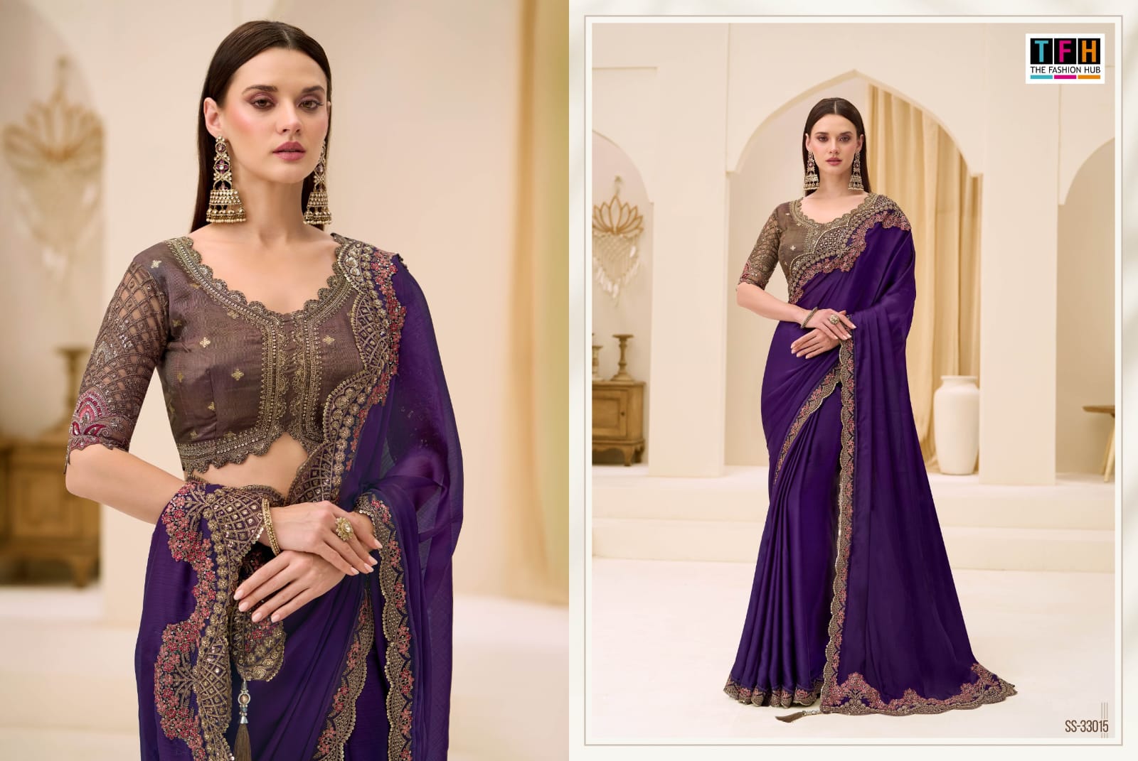 THE SILVER SCREEN PRESENT 33000 SERIES FANCY SAREE SERIES 33001-33018 8