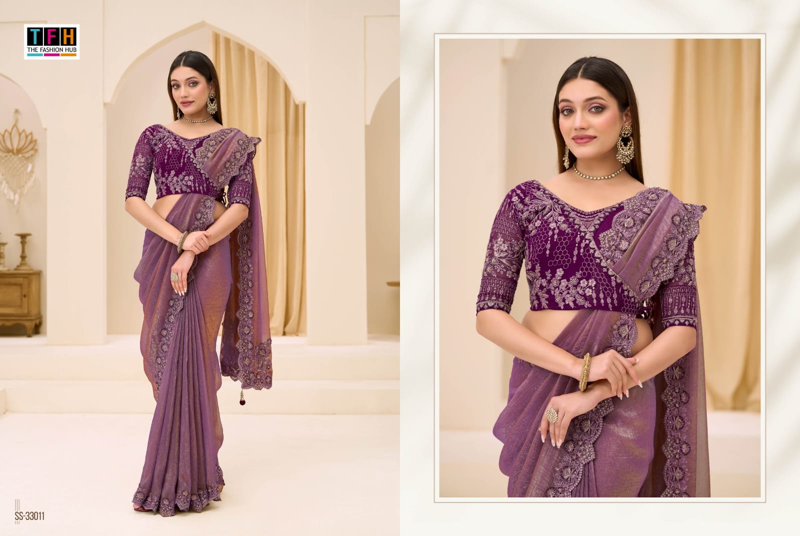 THE SILVER SCREEN PRESENT 33000 SERIES FANCY SAREE SERIES 33001-33018 6