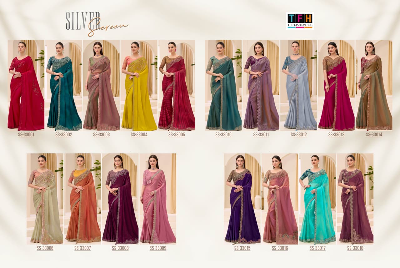 THE SILVER SCREEN PRESENT 33000 SERIES FANCY SAREE SERIES 33001-33018 2