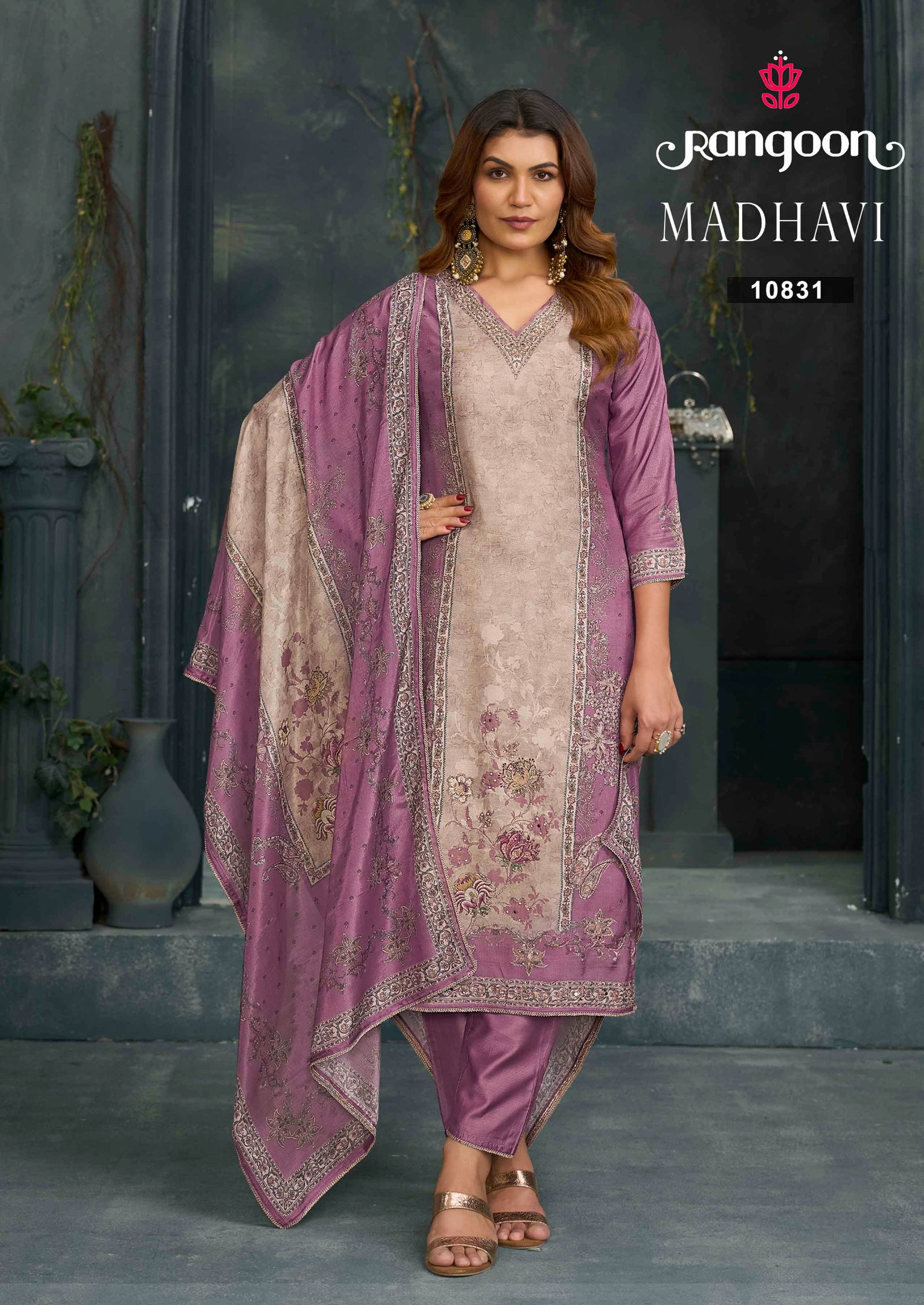 RANGOON PRESENT MADHAVI SERIES PURE MUSLIN WITH PURE DIGITAL PRINT SERIES 10831-10834 12