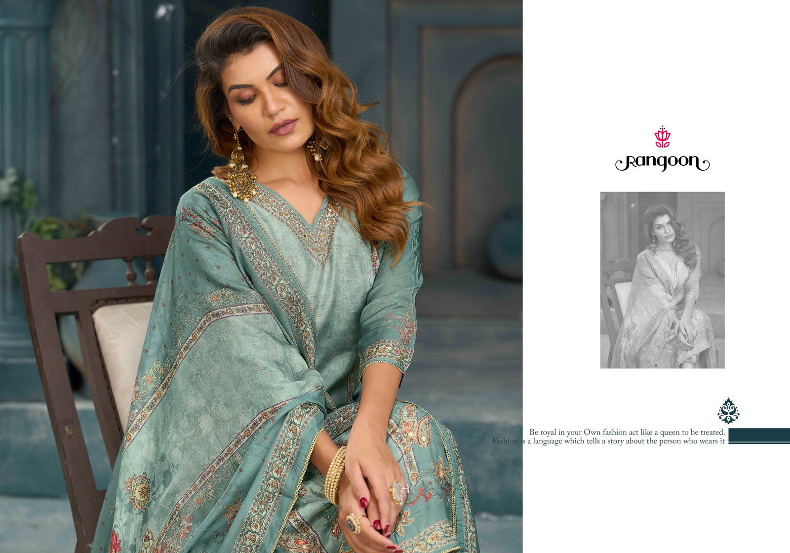 RANGOON PRESENT MADHAVI SERIES PURE MUSLIN WITH PURE DIGITAL PRINT SERIES 10831-10834 1