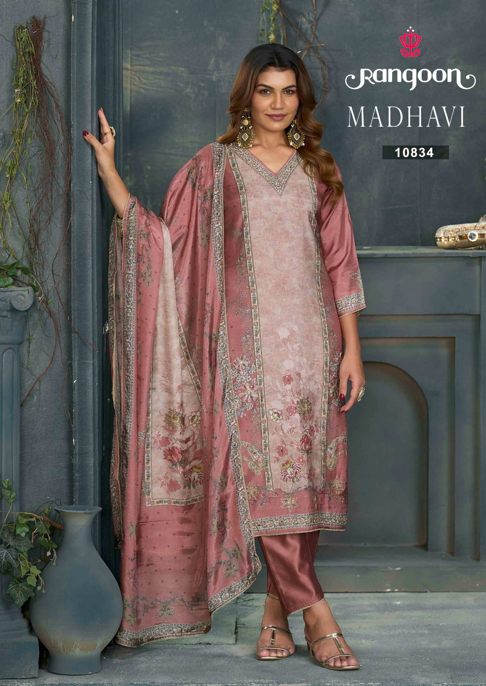 RANGOON PRESENT MADHAVI SERIES PURE MUSLIN WITH PURE DIGITAL PRINT SERIES 10831-10834 6