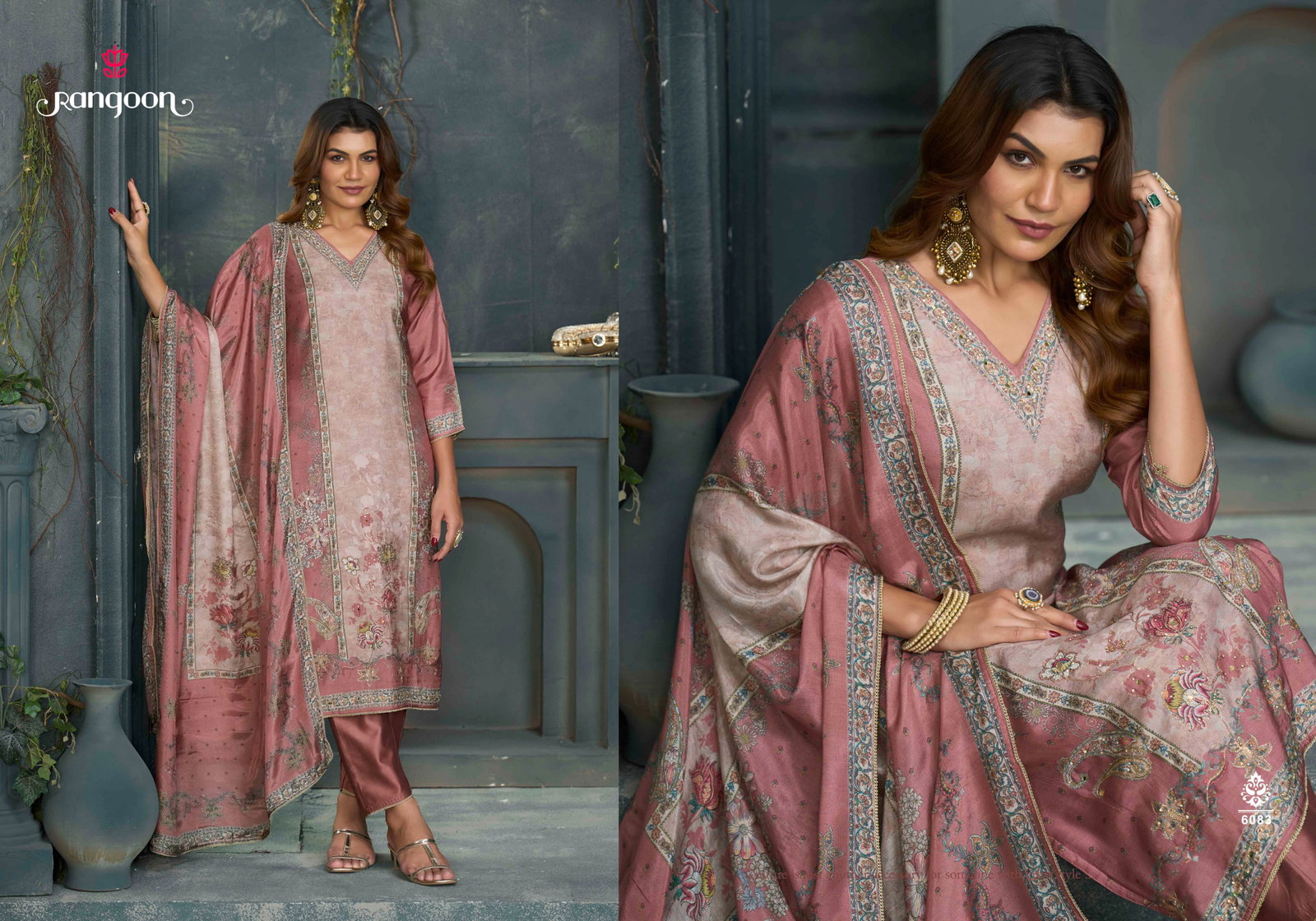 RANGOON PRESENT MADHAVI SERIES PURE MUSLIN WITH PURE DIGITAL PRINT SERIES 10831-10834 4