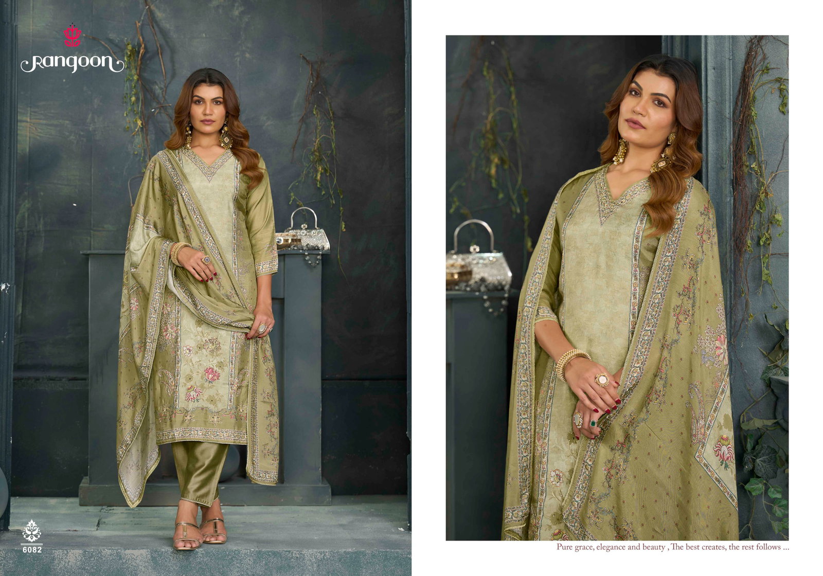RANGOON PRESENT MADHAVI SERIES PURE MUSLIN WITH PURE DIGITAL PRINT SERIES 10831-10834 2