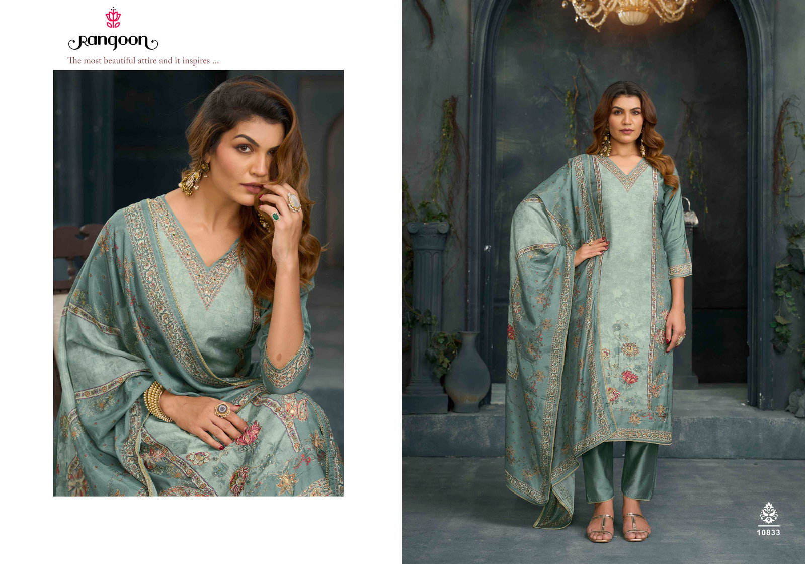 RANGOON PRESENT MADHAVI SERIES PURE MUSLIN WITH PURE DIGITAL PRINT SERIES 10831-10834 9
