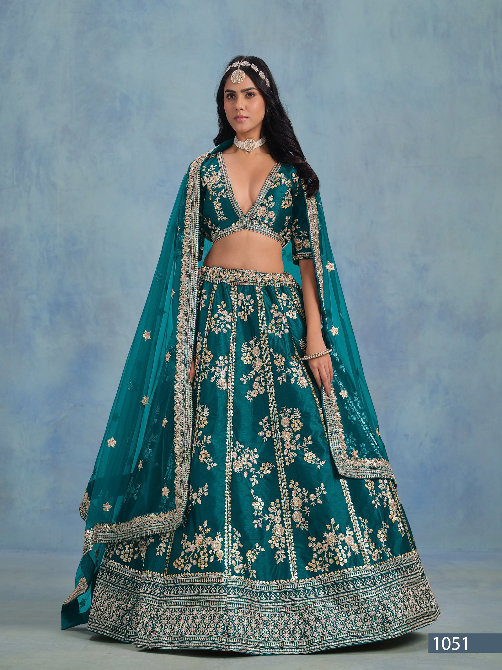 NEW LEHENGA COLLECTION SHELIZA BY MEVISH SERIES 1051 A TO 1051 D 4