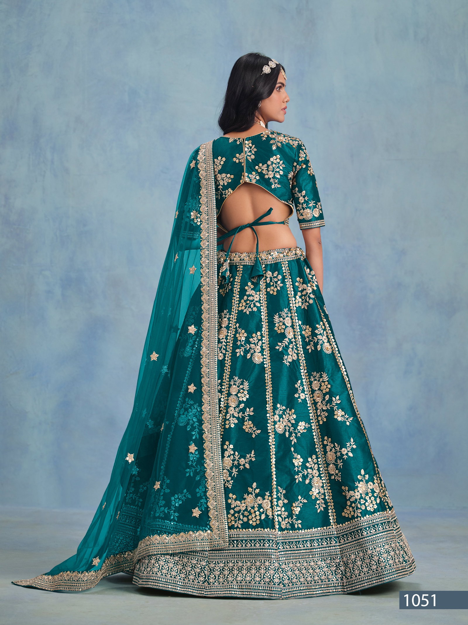 NEW LEHENGA COLLECTION SHELIZA BY MEVISH SERIES 1051 A TO 1051 D 8
