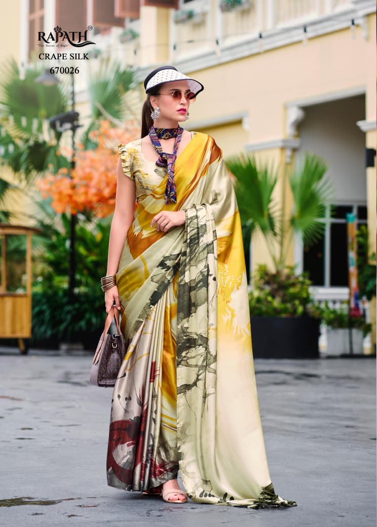 RAJ PATH PRESENT PURE SATIN SILK WITH AJRAKH PRINT SERIES 670019 to 670027 1