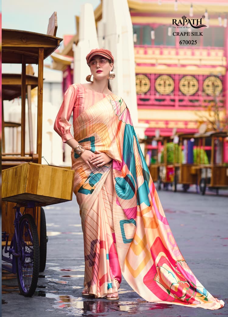 RAJ PATH PRESENT PURE SATIN SILK WITH AJRAKH PRINT SERIES 670019 to 670027 6