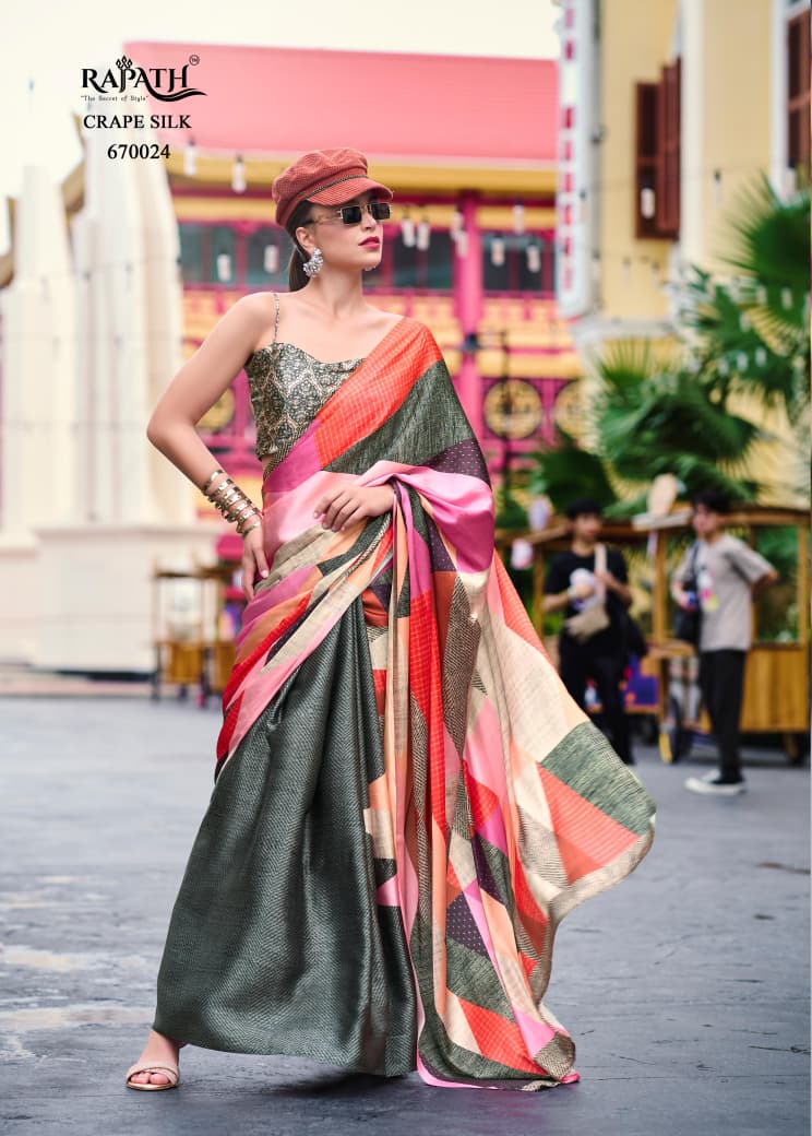 RAJ PATH PRESENT PURE SATIN SILK WITH AJRAKH PRINT SERIES 670019 to 670027 7