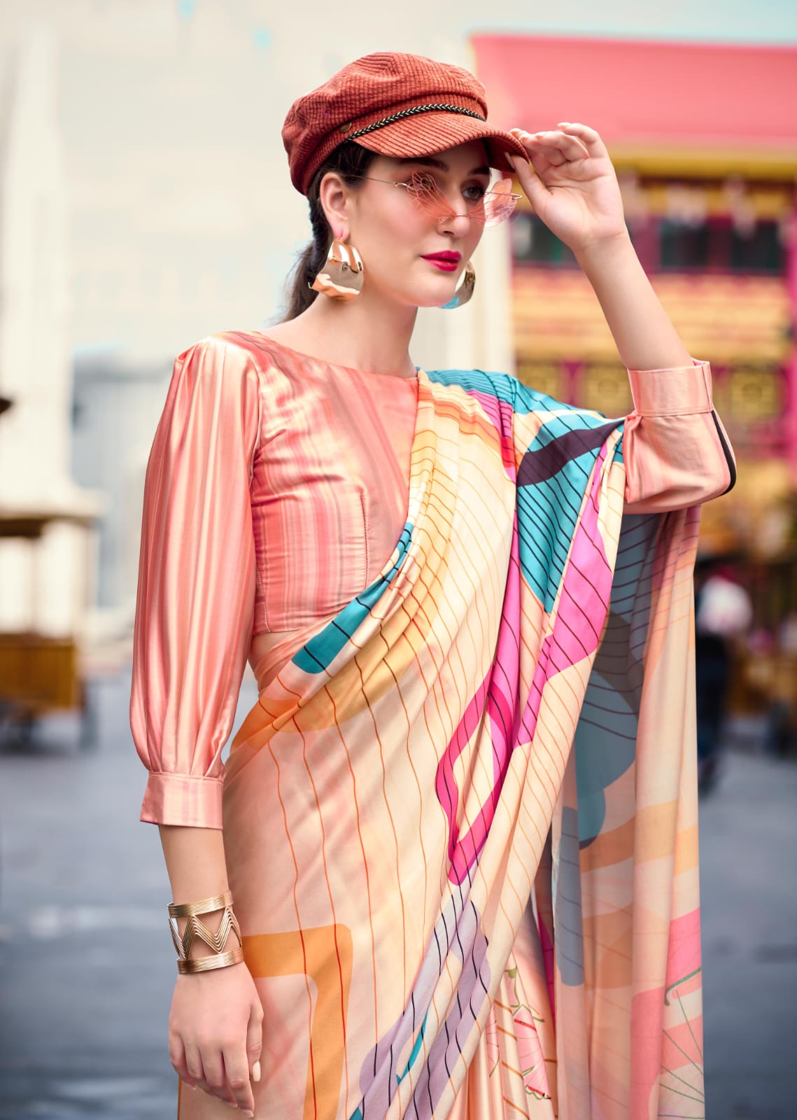 RAJ PATH PRESENT PURE SATIN SILK WITH AJRAKH PRINT SERIES 670019 to 670027 8