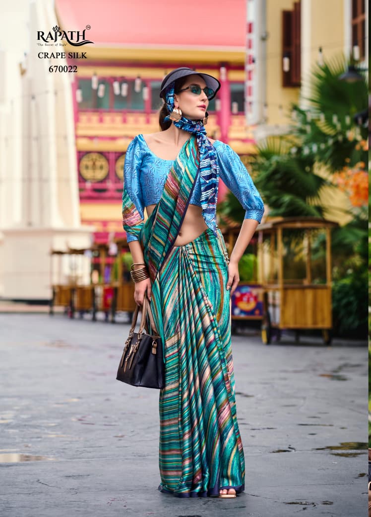 RAJ PATH PRESENT PURE SATIN SILK WITH AJRAKH PRINT SERIES 670019 to 670027 2