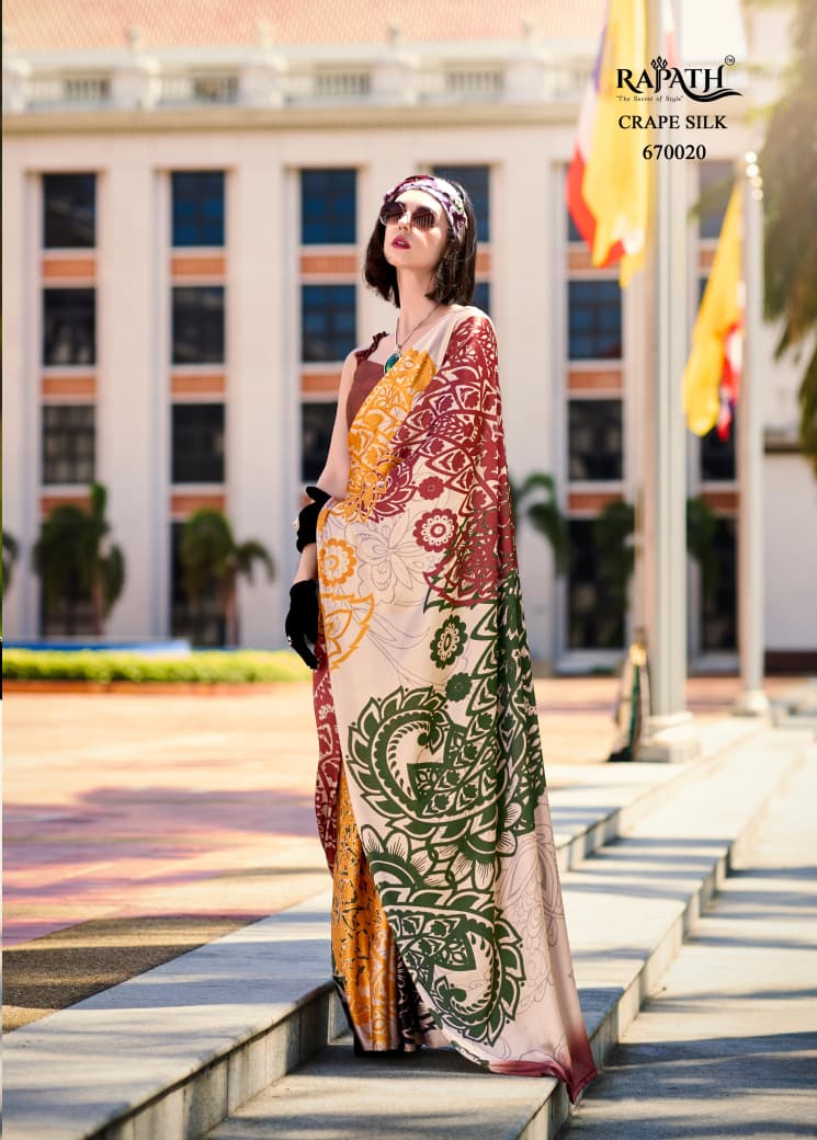RAJ PATH PRESENT PURE SATIN SILK WITH AJRAKH PRINT SERIES 670019 to 670027 9