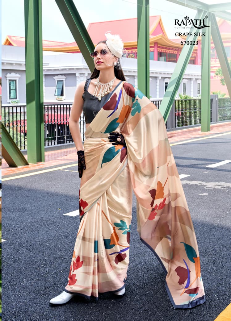 RAJ PATH PRESENT PURE SATIN SILK WITH AJRAKH PRINT SERIES 670019 to 670027 13