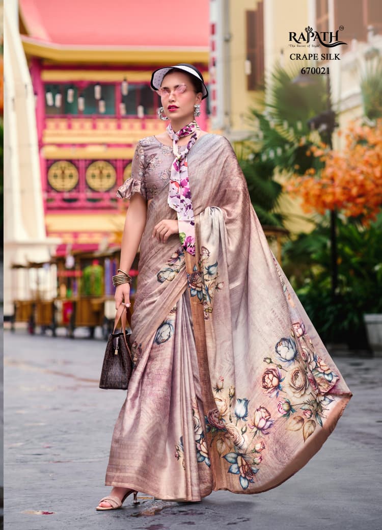RAJ PATH PRESENT PURE SATIN SILK WITH AJRAKH PRINT SERIES 670019 to 670027 12