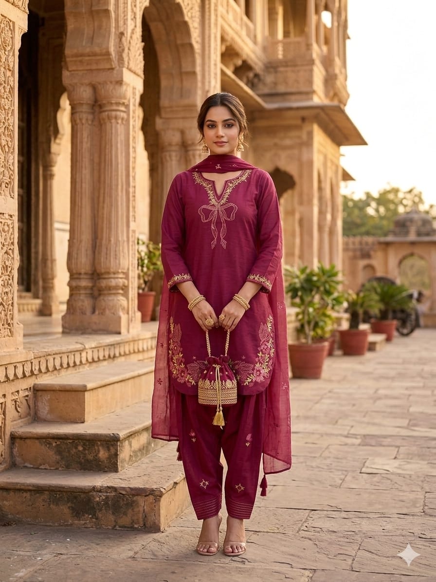 KIRA PRESENT READYMADE COTTON 60-60 KURTI PAINT AND DUPPATTA 1