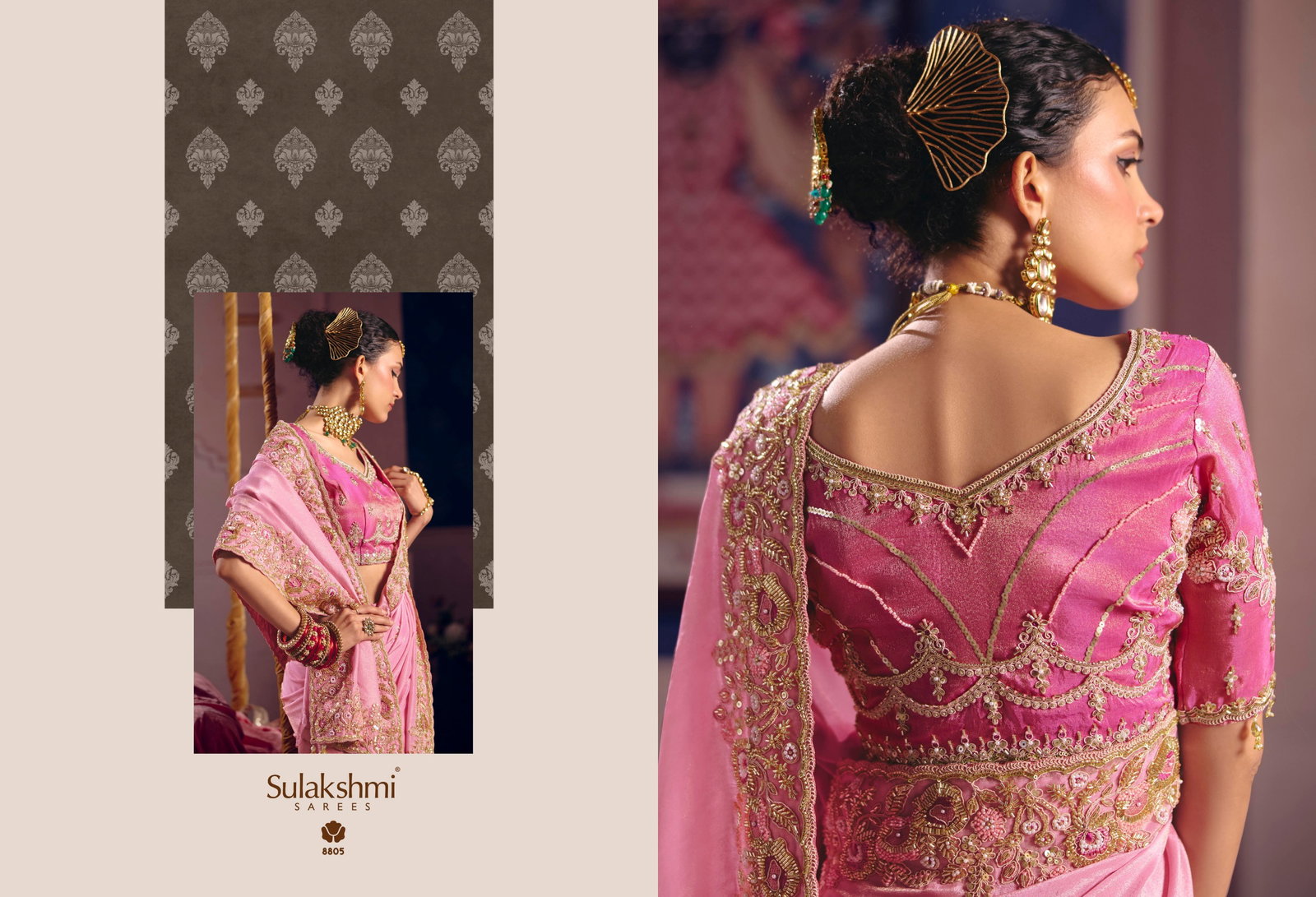 SULKASHMI PRESENT FANCY BRIDAL WEAR SAREE CATLOUGLE TARANG SERIES 8801-8812 4