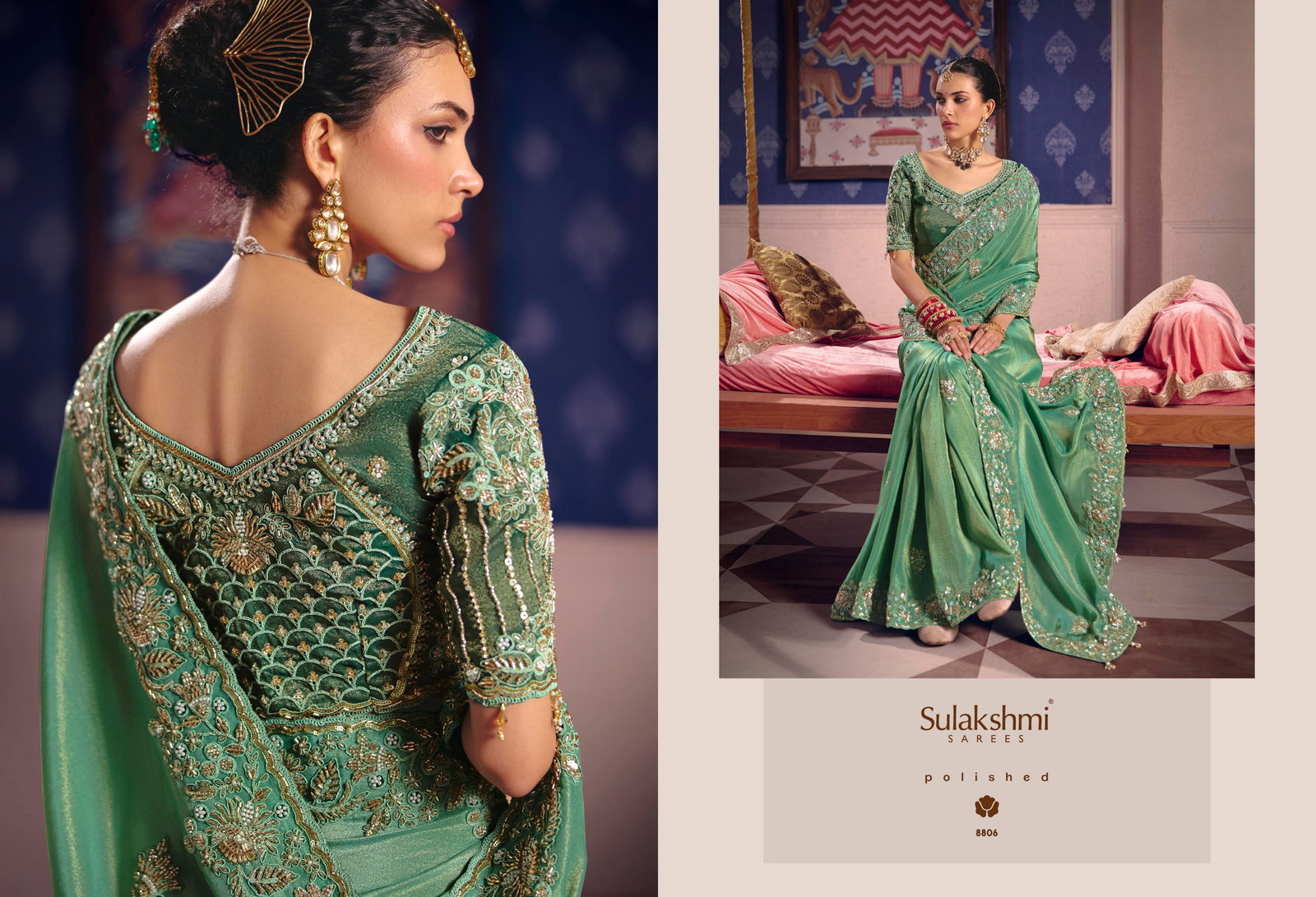 SULKASHMI PRESENT FANCY BRIDAL WEAR SAREE CATLOUGLE TARANG SERIES 8801-8812 10