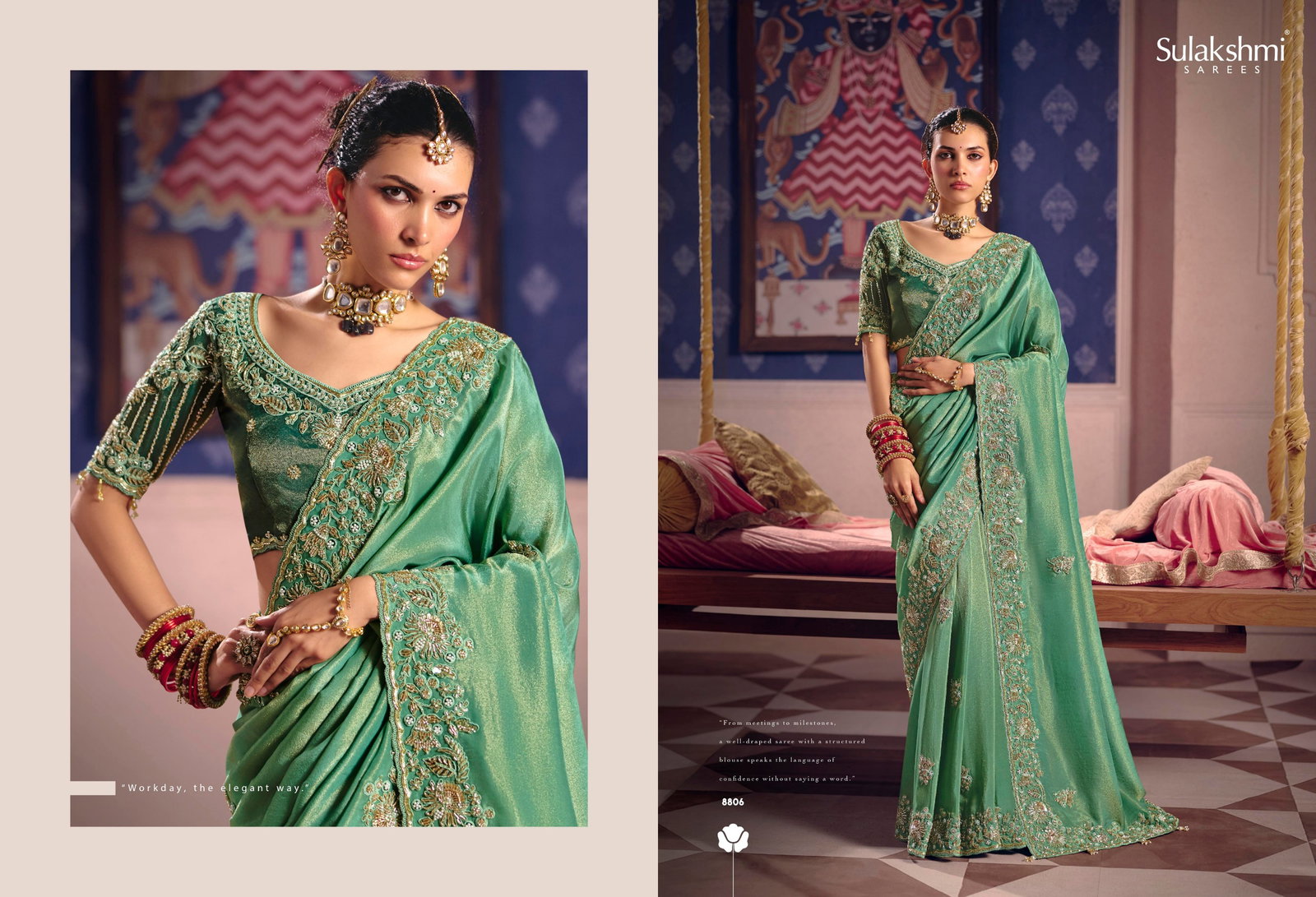 SULKASHMI PRESENT FANCY BRIDAL WEAR SAREE CATLOUGLE TARANG SERIES 8801-8812 17