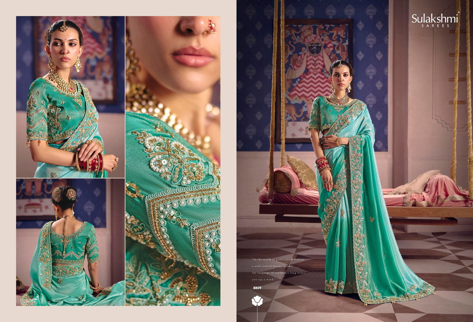 SULKASHMI PRESENT FANCY BRIDAL WEAR SAREE CATLOUGLE TARANG SERIES 8801-8812 14