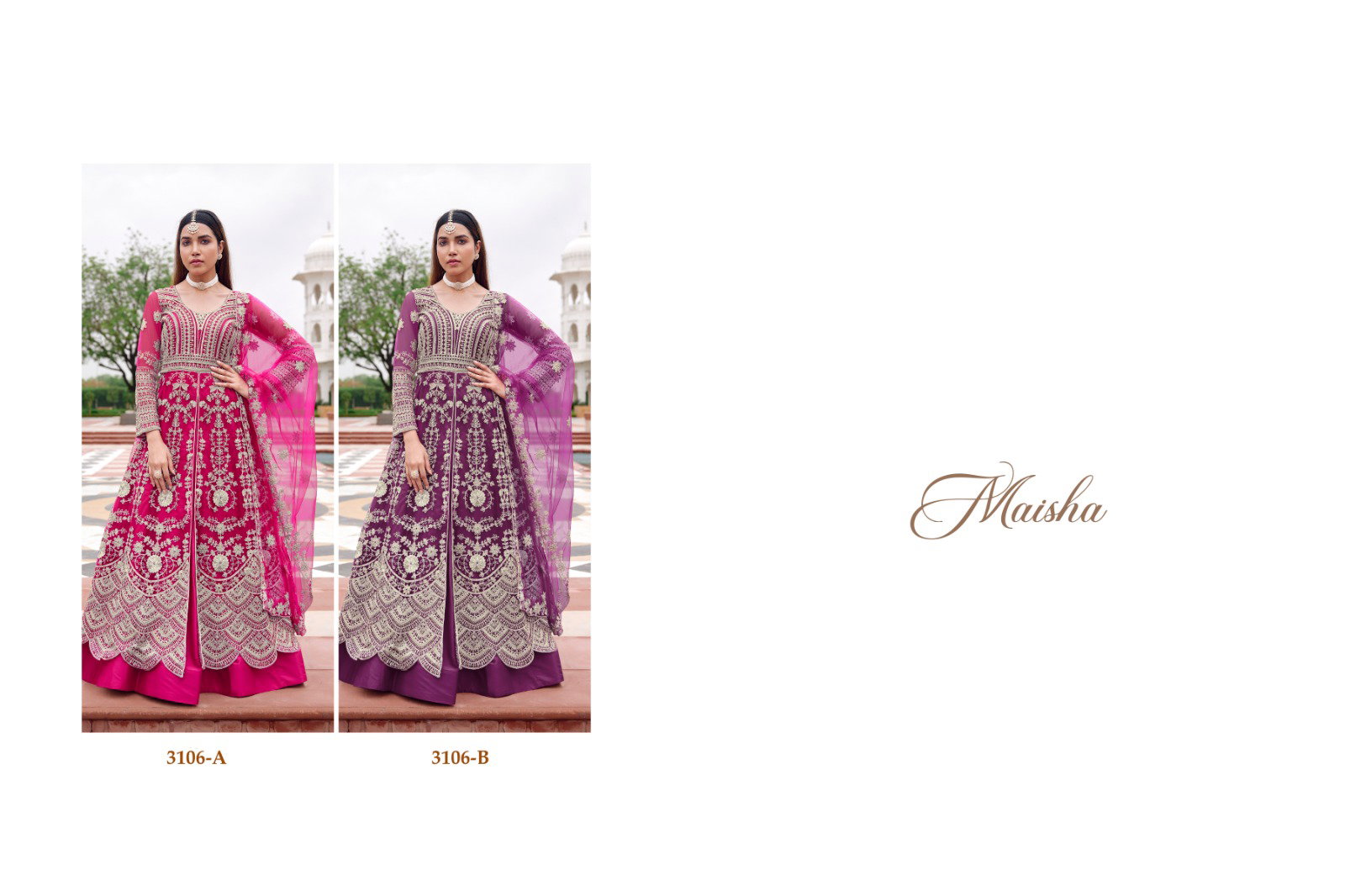 SENOHARA PRESNET PARTY WEAR LEHENGA CHOLI MAISHA CATLOUGLE SERIES 3106A TO 3106B 1