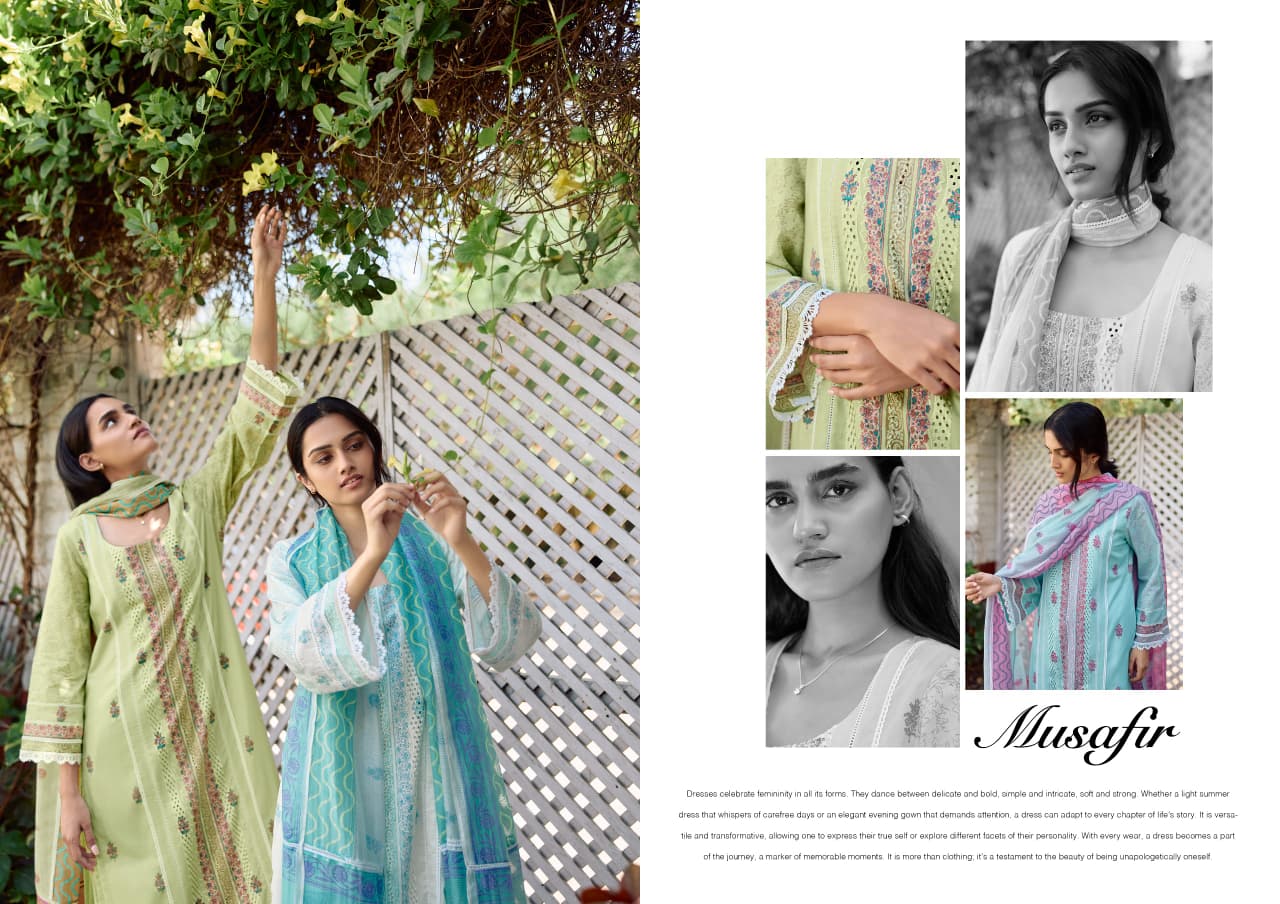 KIMORA PRESENT FANCY UNSTITCHED SUIT CATLOUGLE GULZAR SERIES 2391-2394 8