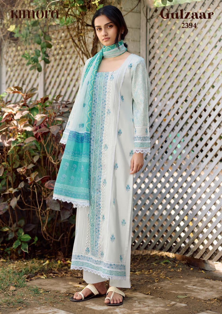 KIMORA PRESENT FANCY UNSTITCHED SUIT CATLOUGLE GULZAR SERIES 2391-2394 5