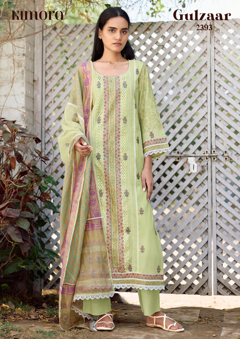 KIMORA PRESENT FANCY UNSTITCHED SUIT CATLOUGLE GULZAR SERIES 2391-2394 3