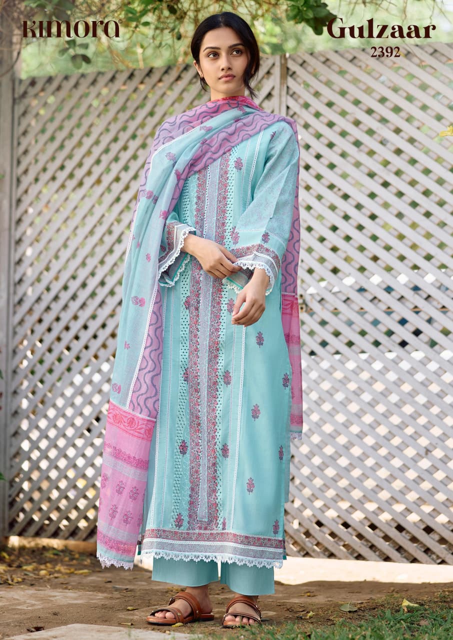 KIMORA PRESENT FANCY UNSTITCHED SUIT CATLOUGLE GULZAR SERIES 2391-2394 10