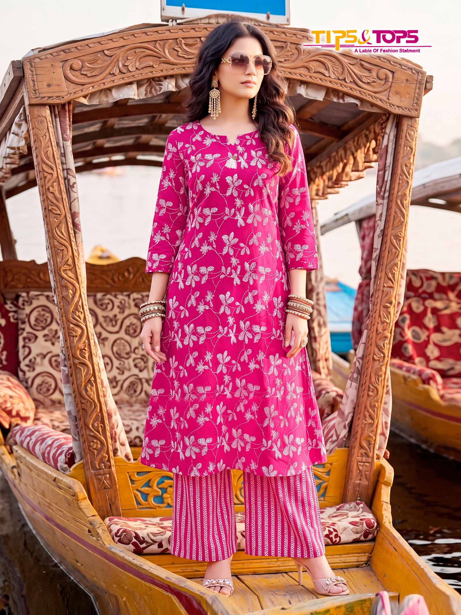 TIP TOPS PRESNET A LINE KURTI SET CATLOUGLES MANNAT SERIES 101-106 6