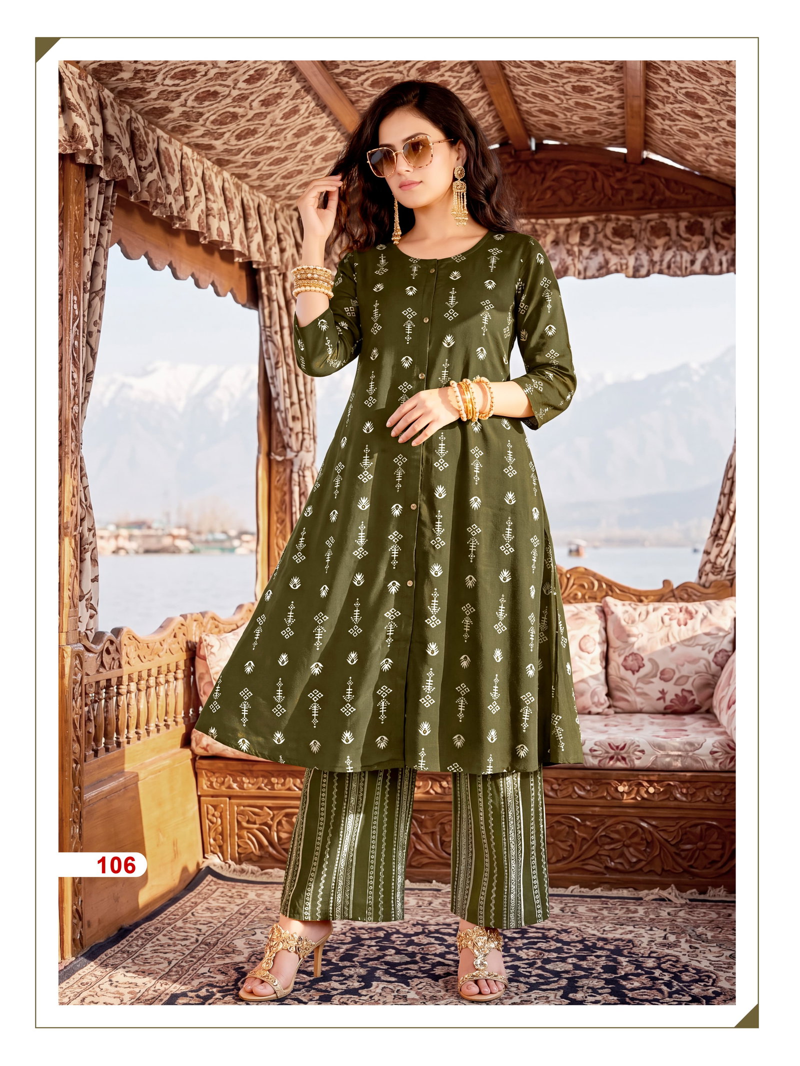 TIP TOPS PRESNET A LINE KURTI SET CATLOUGLES MANNAT SERIES 101-106 2