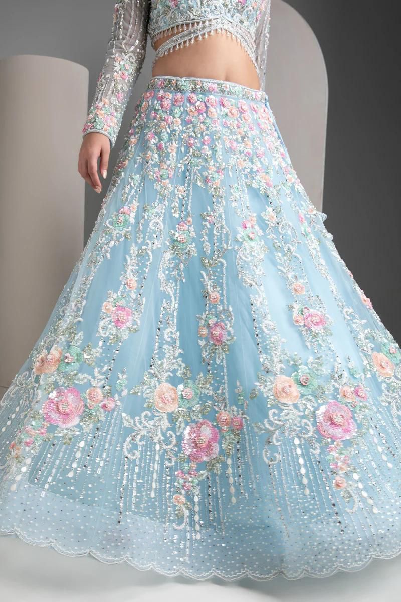 BOLLYWOOD PRESENT PREMIUM ORGANZA LEHENGA CHOLI SERIES 1763 24