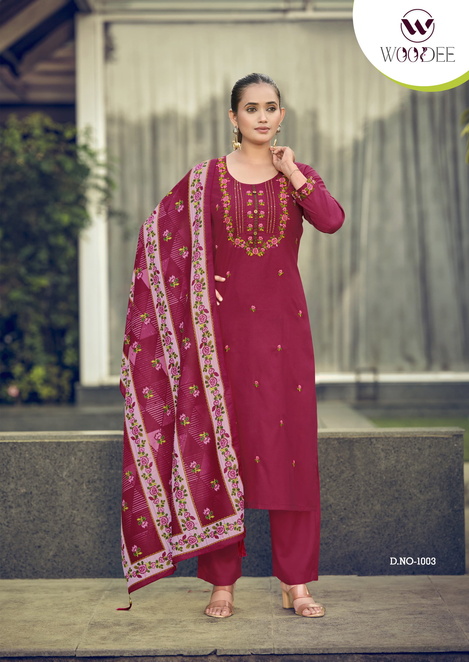 WOODEE PRESENT CATLOUGLE BAWREE SERIES 1001-1006 WITH TOP BOTTOM DUPATTA 8