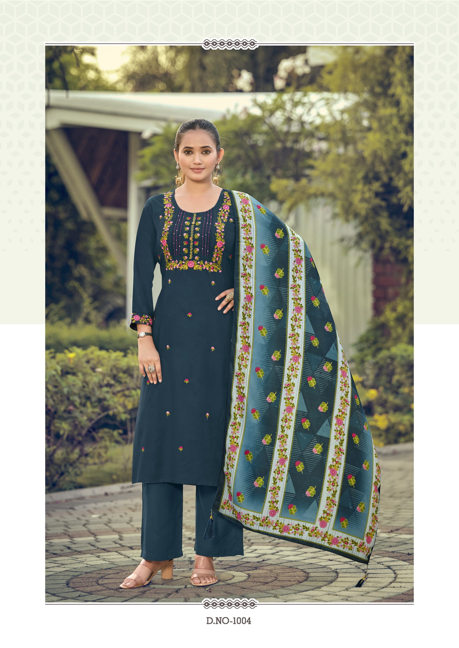 WOODEE PRESENT CATLOUGLE BAWREE SERIES 1001-1006 WITH TOP BOTTOM DUPATTA 2
