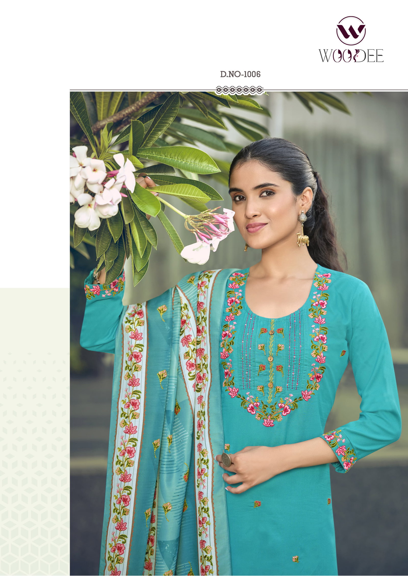 WOODEE PRESENT CATLOUGLE BAWREE SERIES 1001-1006 WITH TOP BOTTOM DUPATTA 11