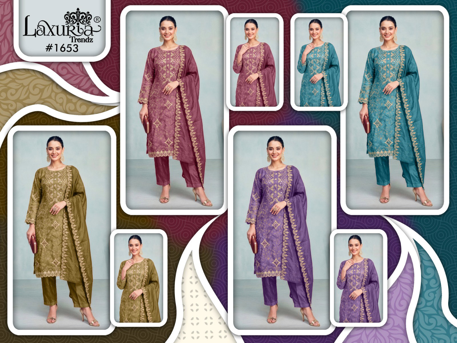 LUXURIA TRENDZ PRESENT READYMADE 3 PCS SERIES 1653 8