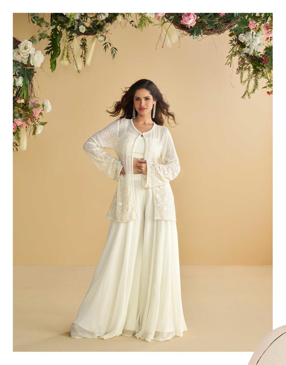SAYURI PRESENT CATLOUGLE NITYA FREE SIZE STICHED WITH JACKET STYLE SERIES 100787-10779 7