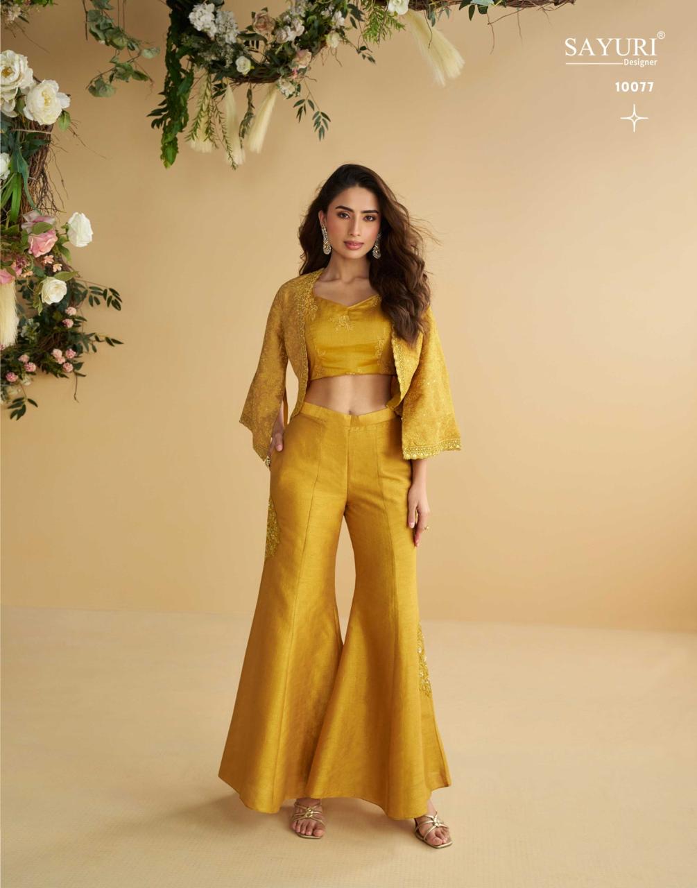 SAYURI PRESENT CATLOUGLE NITYA FREE SIZE STICHED WITH JACKET STYLE SERIES 100787-10779 3