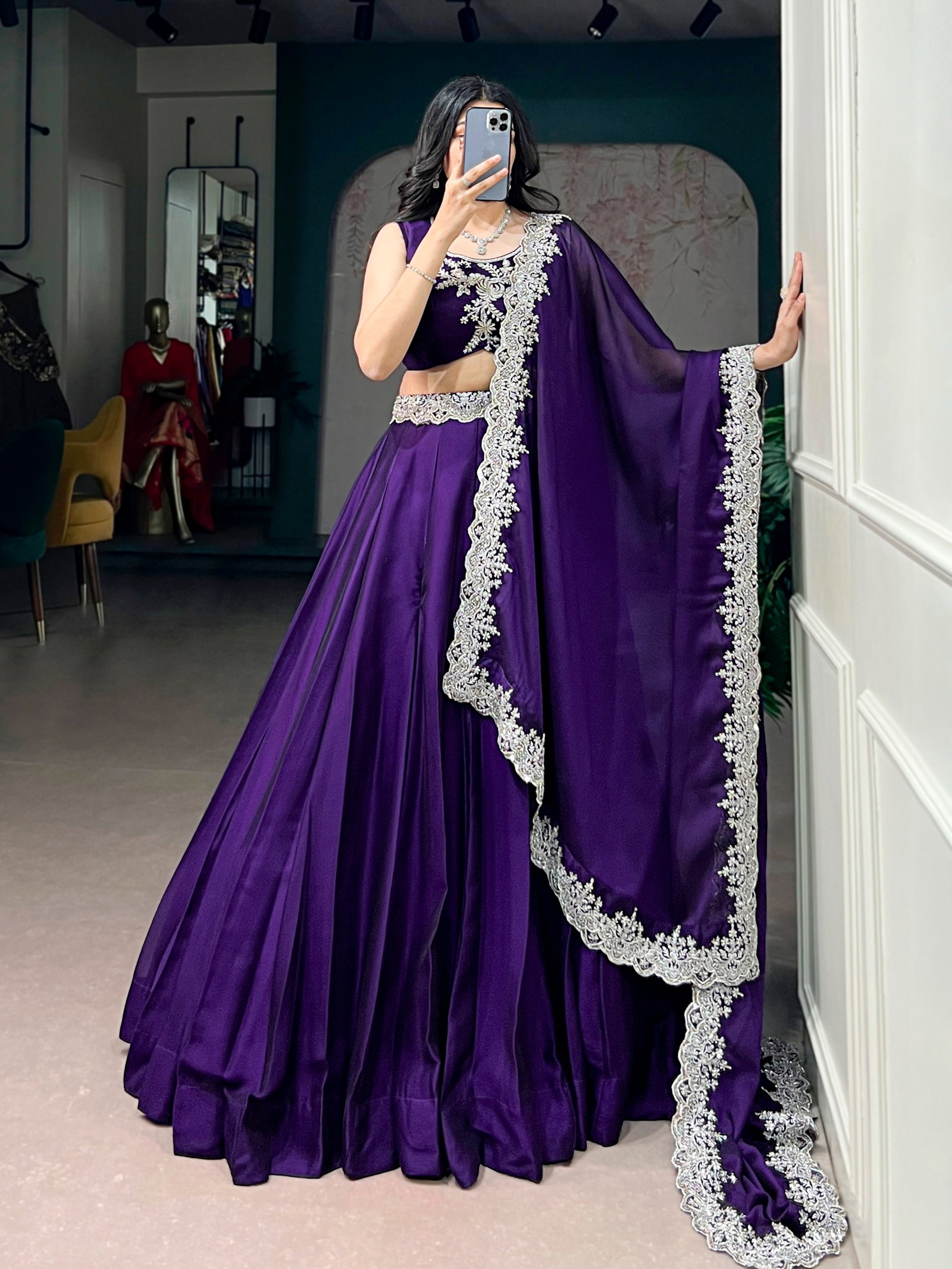 LNB PRESNET LEHENGA CASUAL WEAR LEHENGA CHOLI CATLOUGLES GULNAAZ WITH STICHED LEHENGA 6