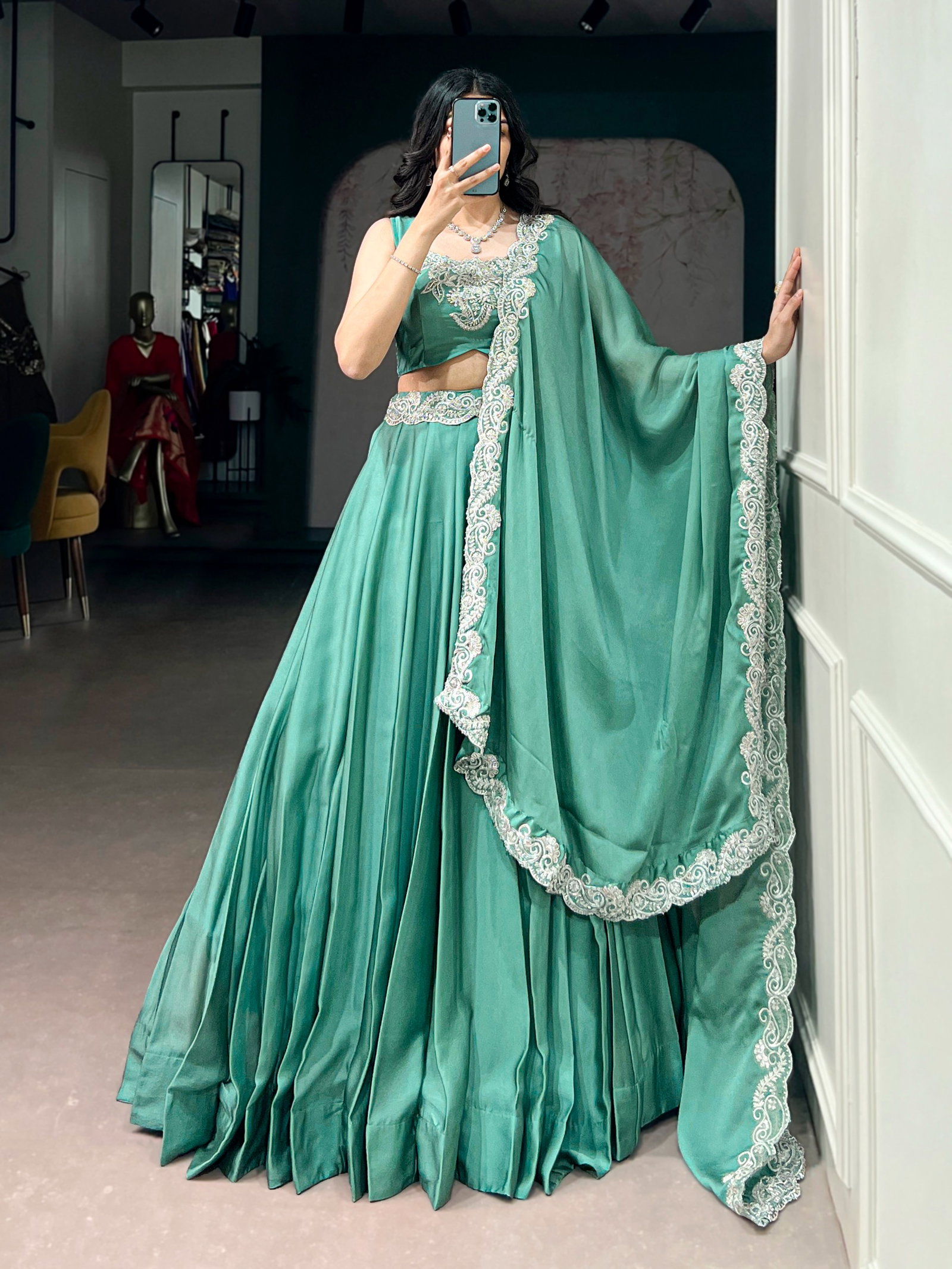 LNB PRESNET LEHENGA CASUAL WEAR LEHENGA CHOLI CATLOUGLES GULNAAZ WITH STICHED LEHENGA 10