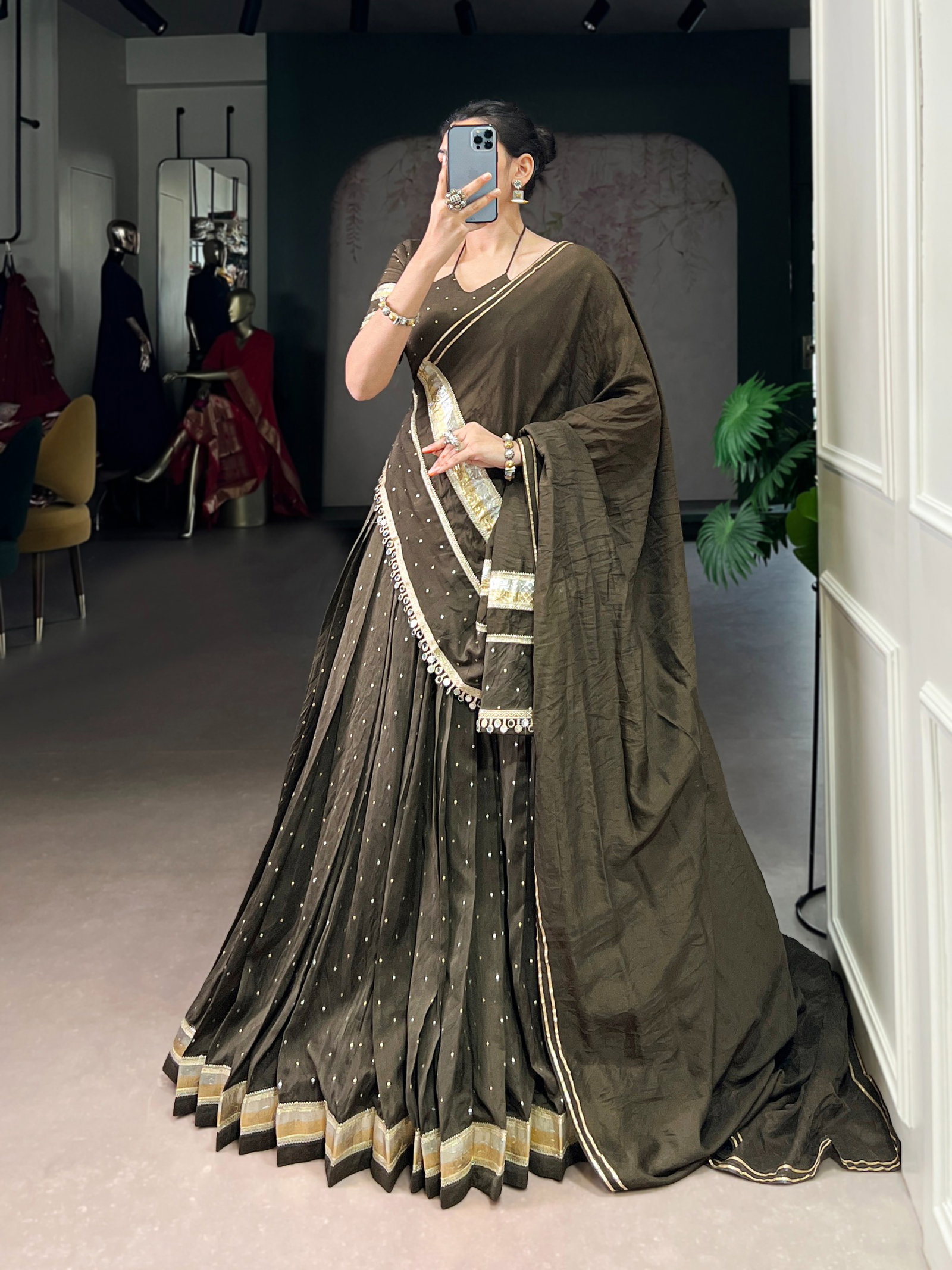 LNB PRESENT FANCY CASUAL WEAR STICHED LEHENGA CHOLI CATLOUGLES SAKHI SERIES 1664 3