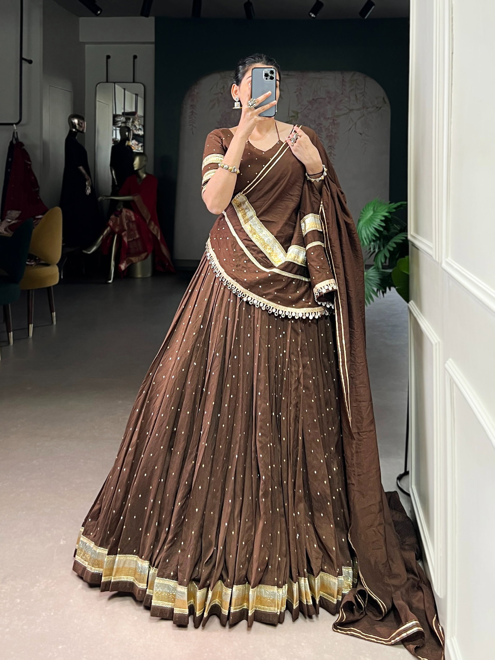 LNB PRESENT FANCY CASUAL WEAR STICHED LEHENGA CHOLI CATLOUGLES SAKHI SERIES 1664 10