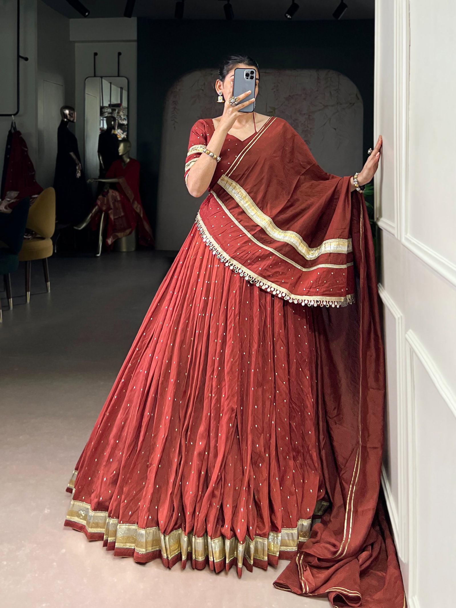 LNB PRESENT FANCY CASUAL WEAR STICHED LEHENGA CHOLI CATLOUGLES SAKHI SERIES 1664 14
