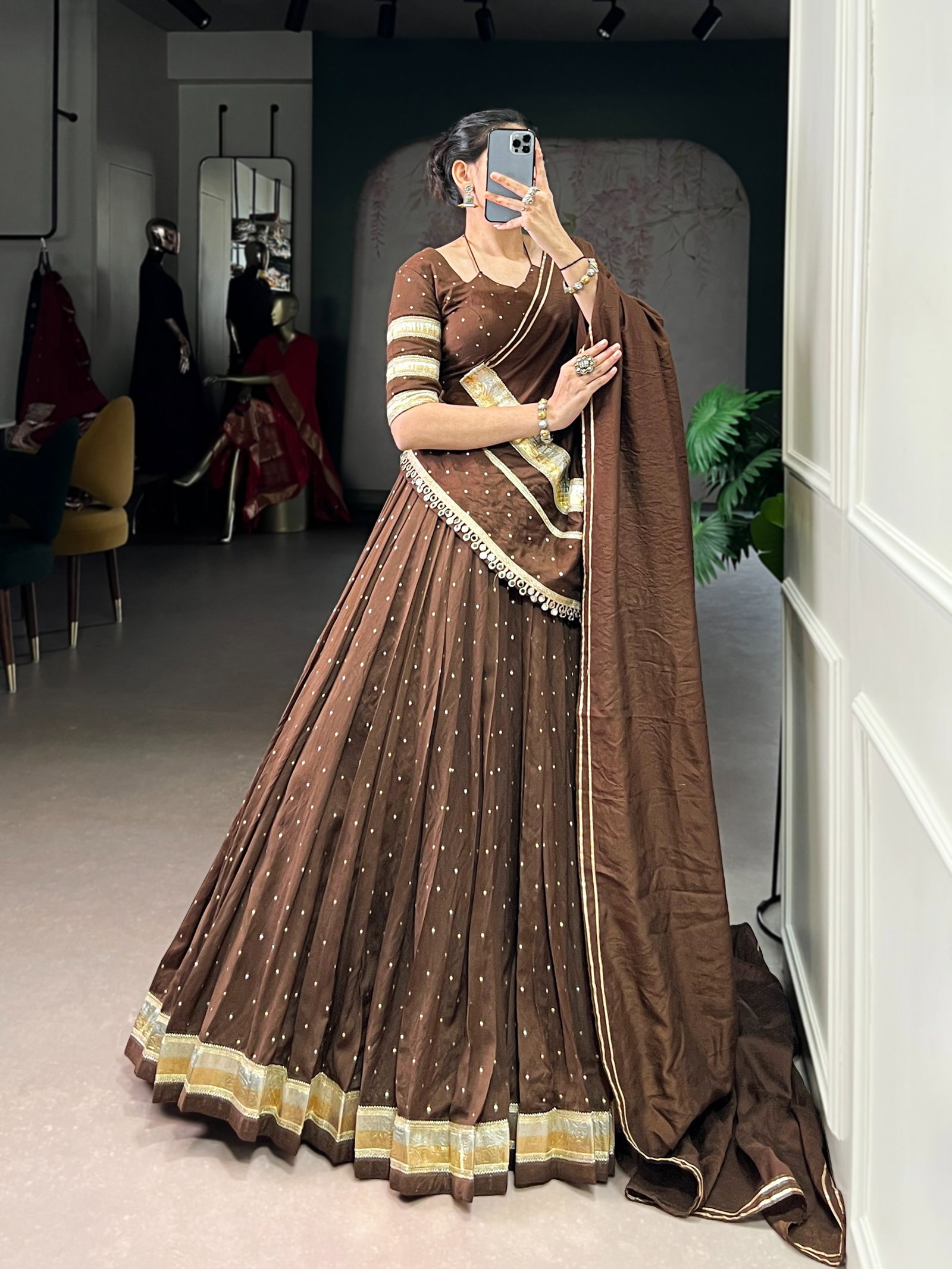 LNB PRESENT FANCY CASUAL WEAR STICHED LEHENGA CHOLI CATLOUGLES SAKHI SERIES 1664 12