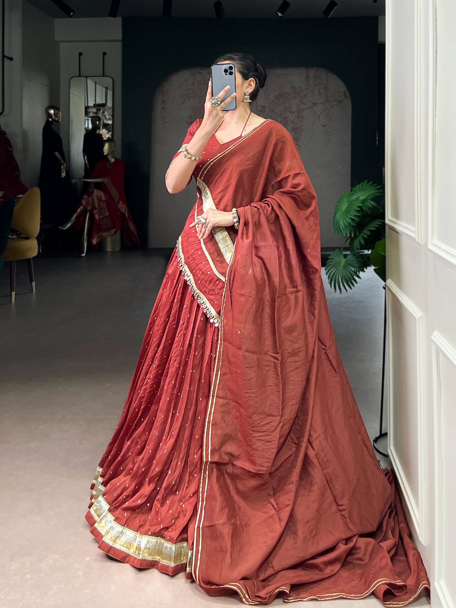 LNB PRESENT FANCY CASUAL WEAR STICHED LEHENGA CHOLI CATLOUGLES SAKHI SERIES 1664 13