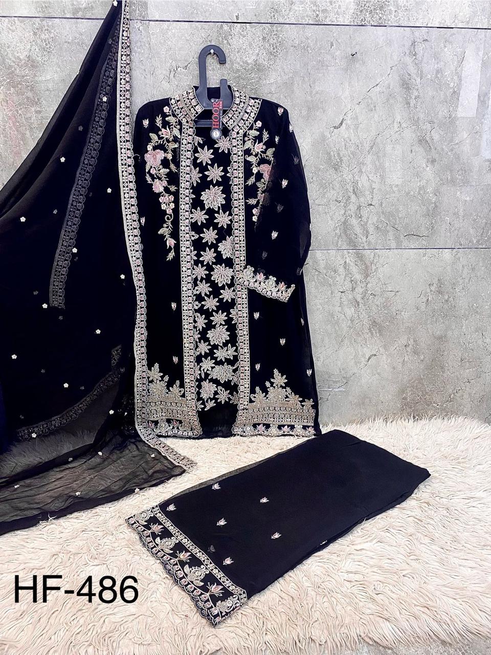 HOOR TEX PRESENT FULL STICHED PAKISTANI SUIT WITH KOTI SERIES HF486 A TO D 8